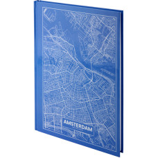 Книга записна А4 Maps Amsterdam, 96арк., кліт., блакитний