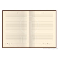 Ділова записна книжка А6, тиснення "Візерунок", колір обкладинки - коричневий