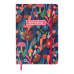 Книжка записна FLORA, на гумці, А5, 96 арк., клітинка, офсет крем., тв.лам.обл., рожева