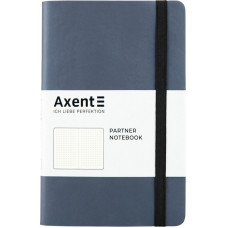Книга записная Axent Partner Soft 8310-14-A, A5-, 125x195 мм, 96 листов, точка, гибкая обложка, серебристо-синяя