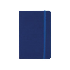 Деловая записная книжка SQUARE, А5, твердая обложка, резинка, белый блок клетка, синий