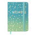 Книжка записна GRADIENT, на гумці, А7, 80 арк., клітинка., офсет крем., тв.лам.обл., синя
