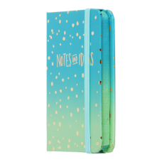 Книжка записна GRADIENT, на гумці, А7, 80 арк., клітинка., офсет крем., тв.лам.обл., синя
