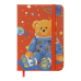 Книжка записна BEAR на гумці, А7, 80 арк., клітинка., офсет крем., тв.лам.обл., помаранчева, KIDS LINE