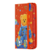 Книжка записна BEAR на гумці, А7, 80 арк., клітинка., офсет крем., тв.лам.обл., помаранчева, KIDS LINE