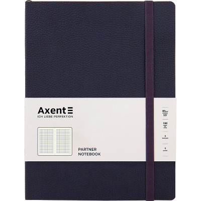 Книга записная. Partner Soft L, 190*250,, 96л, кл, синяя - 8615-02-A Axent