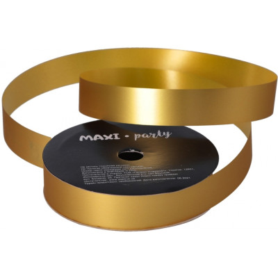 Лента матовая металлик для декора 18мм*9,15м, золотистый - R18-10SPMS(36CB)-24 Maxi