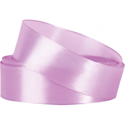 Лента сатин 2,5см*22м, цвет пастельный розовый MX62206-45