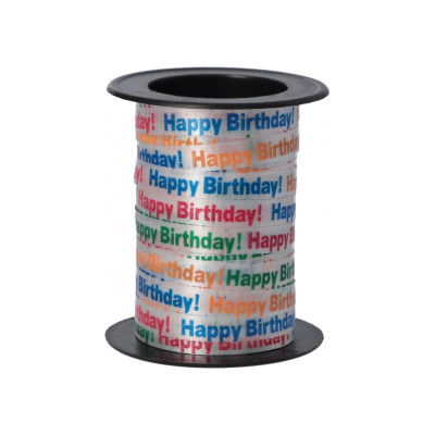 Стрічка для декору Happy Birthday 5мм*10м - R5-10PP(48CB) Maxi
