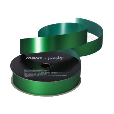 Лента матовая металлик для декора 18мм*9,15м, зеленый - R18-10SPMS(36CB)-09 Maxi