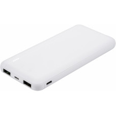 Мобильная батарея (Power Bank) Optima 4119, 10 000 mAh, 2*USB output, 5V 2A, цвет белый