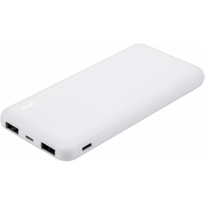 Мобильная батарея (Power Bank) Optima 4119, 10 000 mAh, 2*USB output, 5V 2A, цвет белый O74119