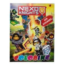 Розмальовка А4 (8 листів) Nexo knights 120 наклейок