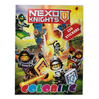 Раскраска А4 (8 листов) Nexo knights 120 наклеек - 638056