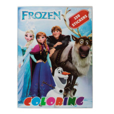 Розмальовка А4 (8 листів) Frozen 120 наклейок