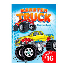 Розмальовка А4 на скобі 22155 16 аркушів monster truck**