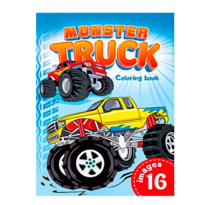 Розмальовка А4 на скобі 22155 16 аркушів monster truck** -  OffTorg