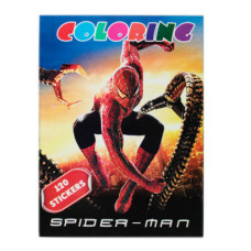 Розмальовка А4 (8 листів) Spider-man 120 наклейок