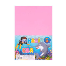 Бумага цветная А4 5л Фоамиран 1,0мм EVA-1-006 розовый