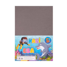 Бумага цветная А4 5л Фоамиран 1,0мм EVA-1-021 серый