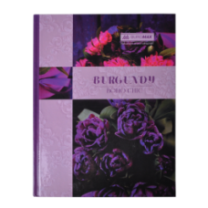 Книга канцелярская  BOHO CHIC, А4, 96 л., клетка, офсет, твердая ламинированная обложка, фиолетовая