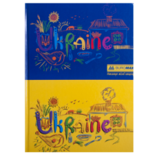 Книга канцелярская UKRAINE, А4, 96 л., клетка,  офсет, твердая ламинированная обложка, ассорти