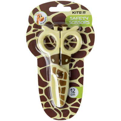 Ножницы детские пластиковые, безопасные, 12см Giraffe - K22-008-03 Kite