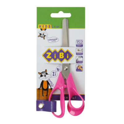 Ножницы детские 152 мм с пластиковыми 3D-ручками,  розовые, KIDS Line - ZB.5014-10 ZiBi