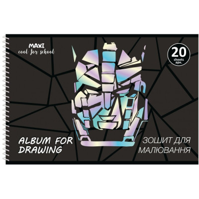 Альбом для малювання на спіралі, 20 аркушів, 100г/м2 MX60928