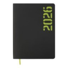 Щоденник дат. 2026 NEON, A5, жовтий, штучна шкіра