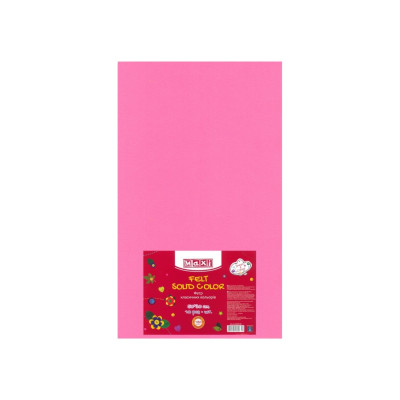 Фетр листовой (полиэстер), 50х30см, 180г/м2, светло-розовый - MX61623-52 Maxi