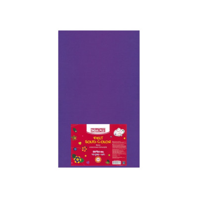 Фетр листовой (полиэстер), 50х30см, 180г/м2, фиолетовый - MX61623-12 Maxi