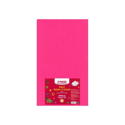 Фетр листковий (поліестер), 50х30см, 180г/м2, рожевий - MX61623-09 Maxi