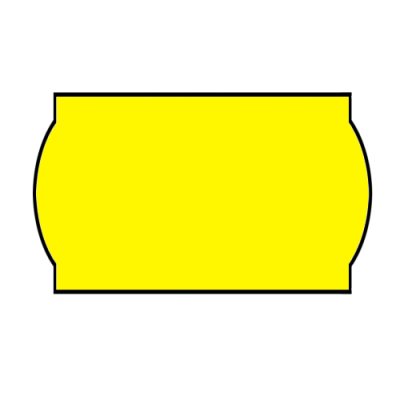 Цінник фігурний 26х12 (1000 шт) жовтий - 53179 Buromax