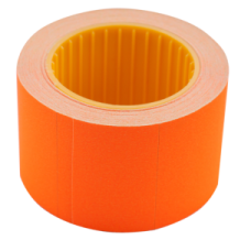 Ценник 35x25 мм (240 шт, 6 м), прямоугольный, внешняя намотка, оранжевый