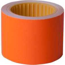Ценник 50x40 мм,  (100 шт, 4 м),  прямоугольный, внешняя намотка, оранжевый
