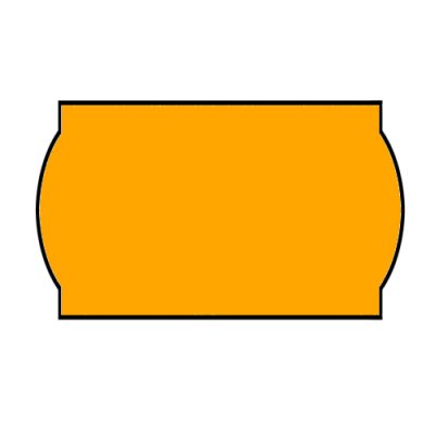 Цінник фігурний 26х12 (рулон 3 м) оранжевий - 12898 Buromax