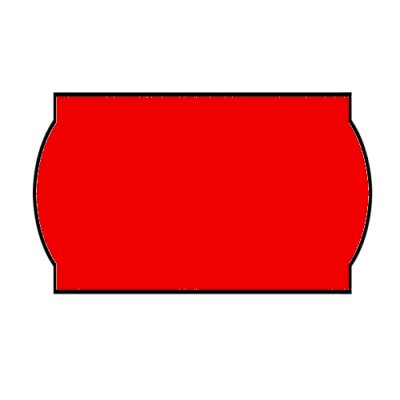Цінник фігурний 26х12 (рулон 6 м) червоний - 12332 Buromax