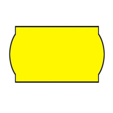Ценник фигурный 26х12 (рулон 6 м) желтый