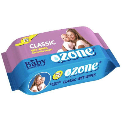 Салфетка влажная 72шт OZONE baby 24шт/уп