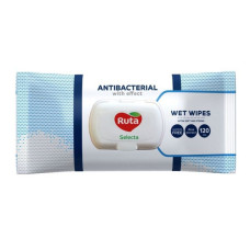 Серветка волога 120шт Ruta Selecta антибактеріальні з клапаном 9шт/уп