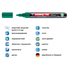 Маркер Paint e-790 2-3 мм круглый зелёный