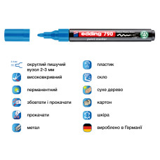 Маркер Paint e-790 2-3 мм круглый голубой