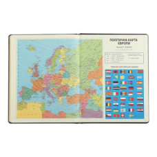 Щотижневик  датов. 2024 SALERNO, A4, чорний, штуч. шкіра