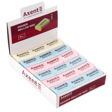Ластик для олівця Axent 1193 Mellow mini 36шт/уп