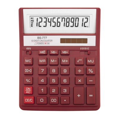 Калькулятор BS-777RD 12р., 2-пит, червоний - BS-777RD Brilliant