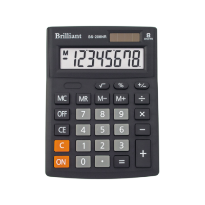 Калькулятор Brilliant BS-208NR, 8 разрядов BS-208NR