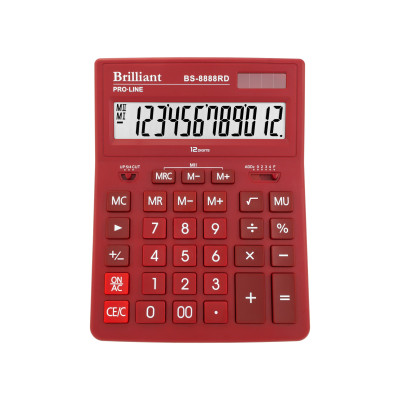 Калькулятор Brilliant BS-8888DBL, 12 розрядів - BS-8888RD Brilliant