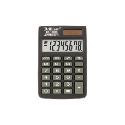 Калькулятор кишеньковий BS-100CX  8р., 2-пит - BS-100CX Brilliant
