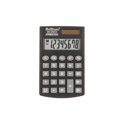 Калькулятор кишеньковий BS-200CX 8р., 2-пит - BS-200CX Brilliant